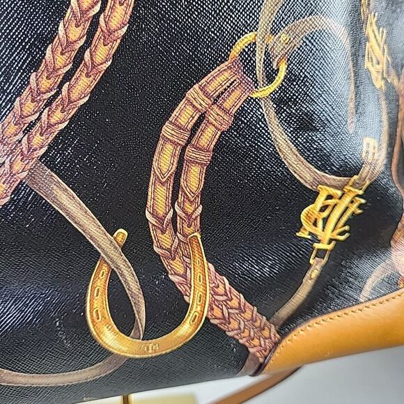 LAUREN by RALPH LAUREN Caldwell Beltin Equestrian Design Convertible Hobo NEW - Picture 9 of 13